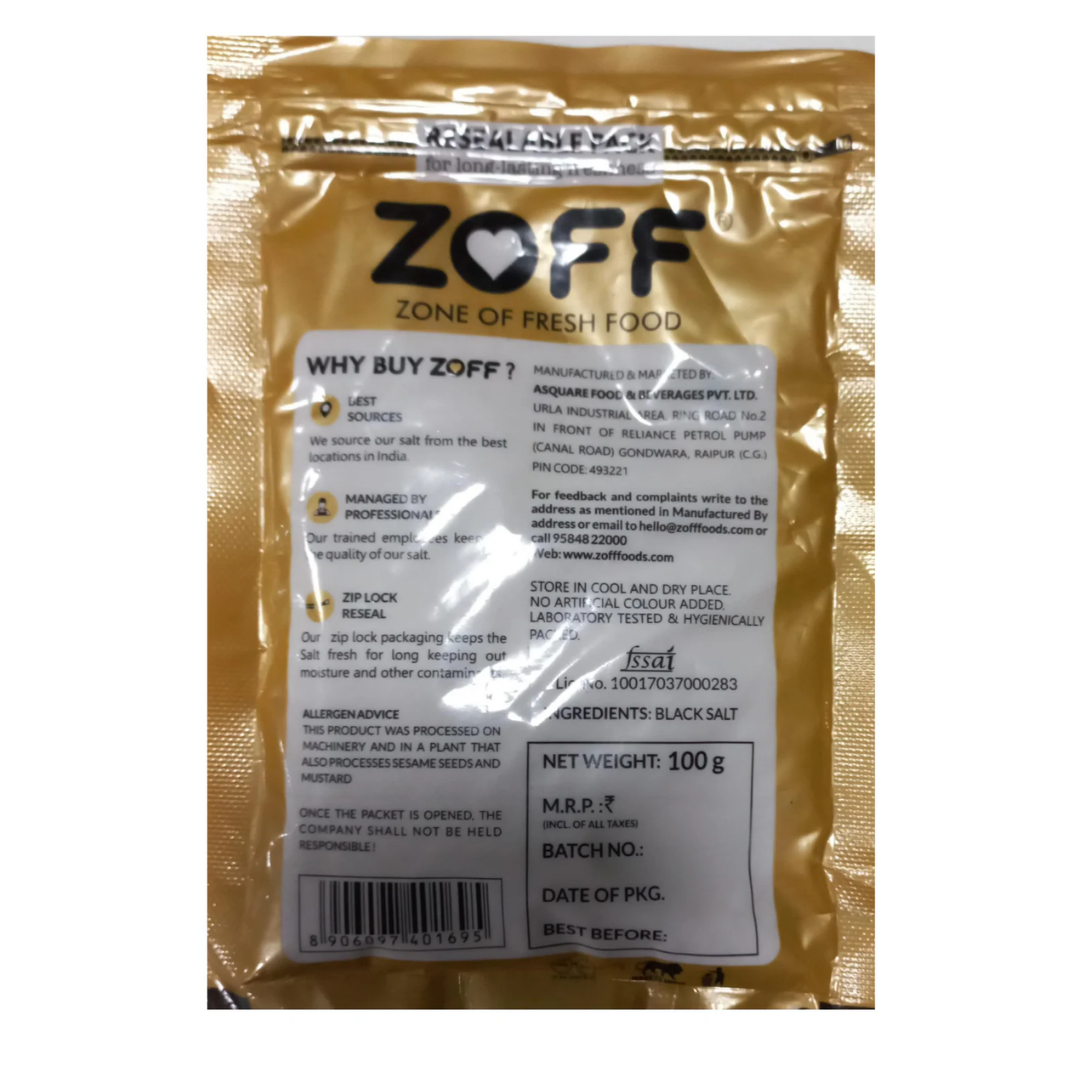 Zoff Black Salt Powder 100Gm