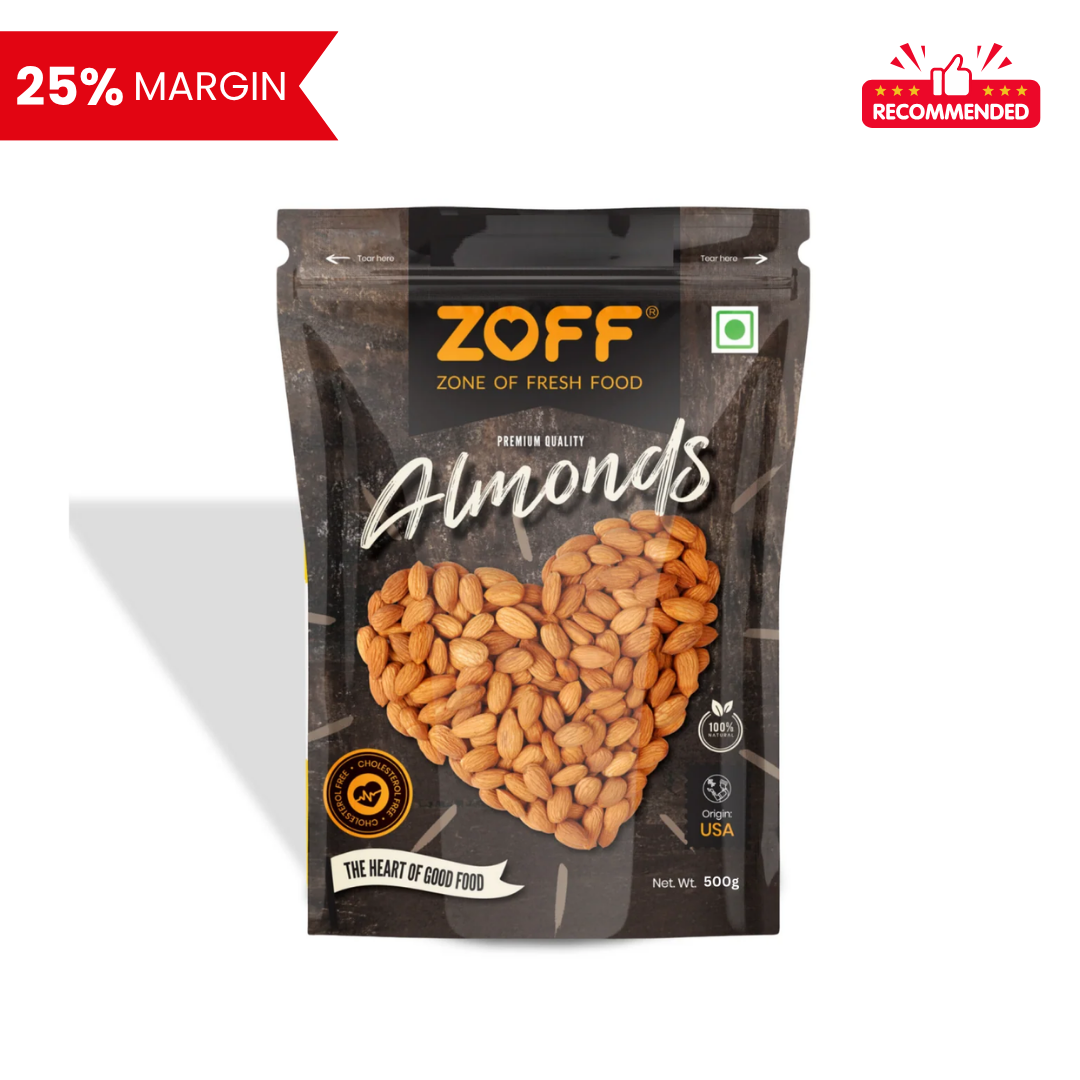 Zoff Almonds 500Gm- Independent