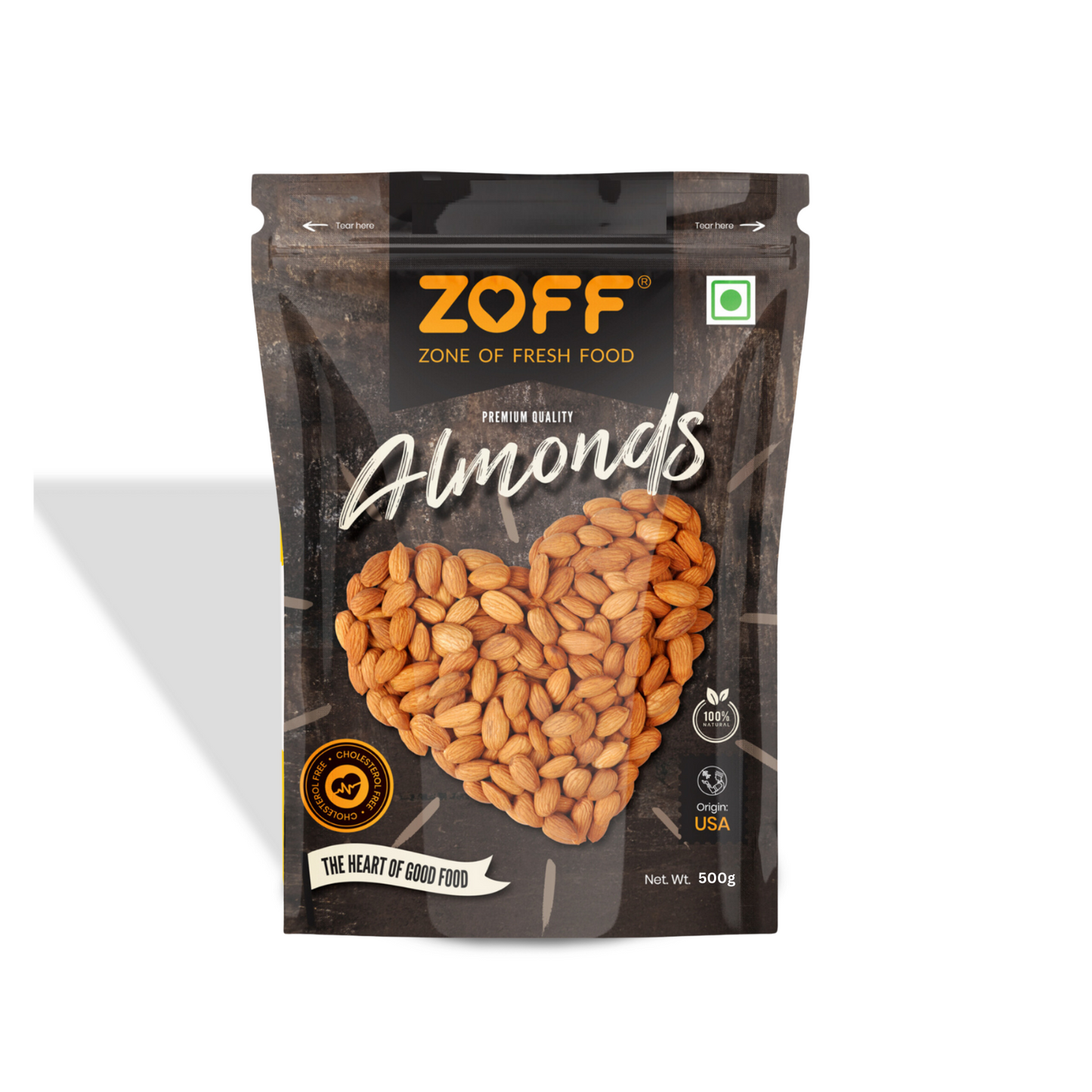 Zoff Almonds 500Gm- Independent