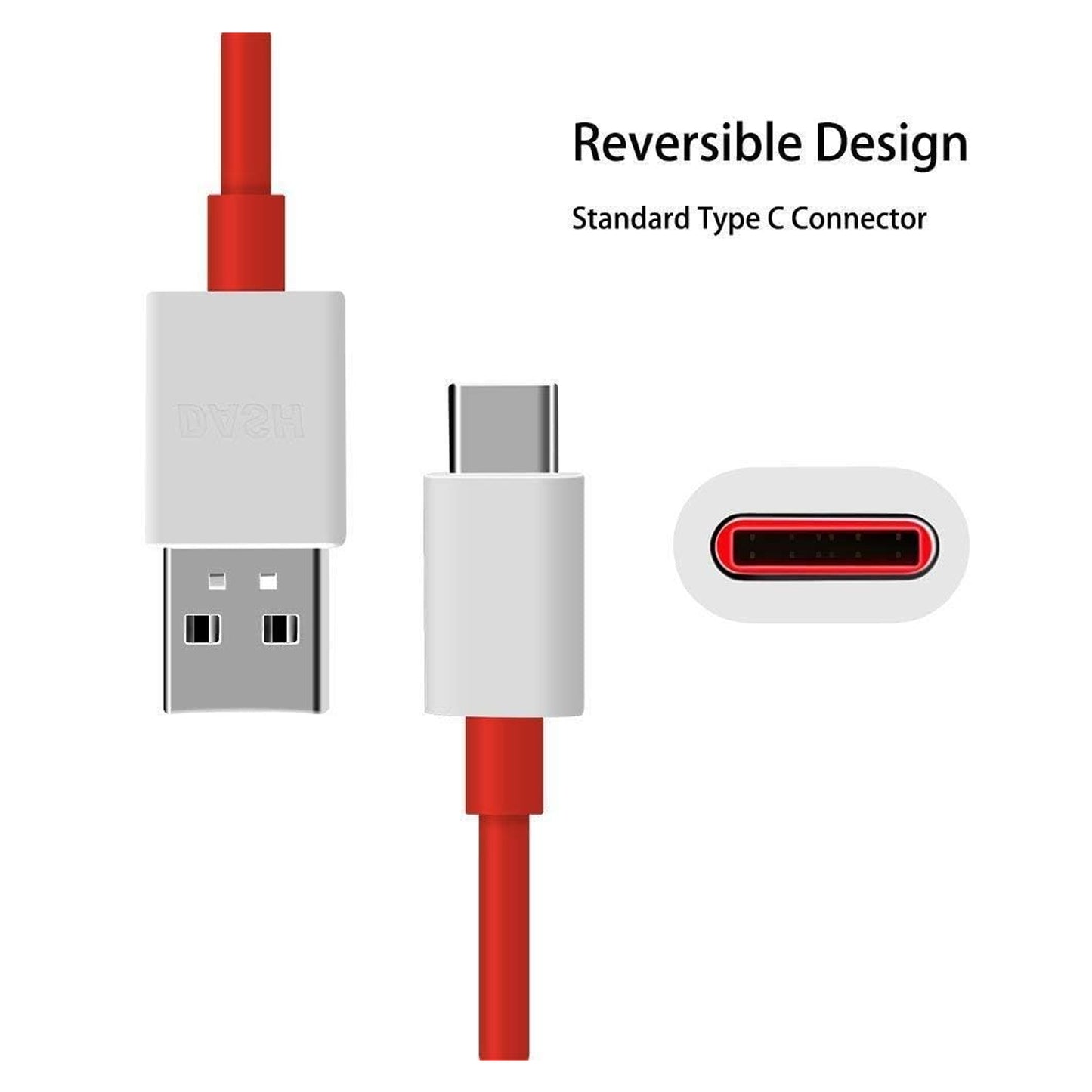 6036 Unique Type C Dash Charging Usb Data Cable Fast Charging Cable Data Transfer Cable For C Type Mobile Use 1 Meter ( Red )