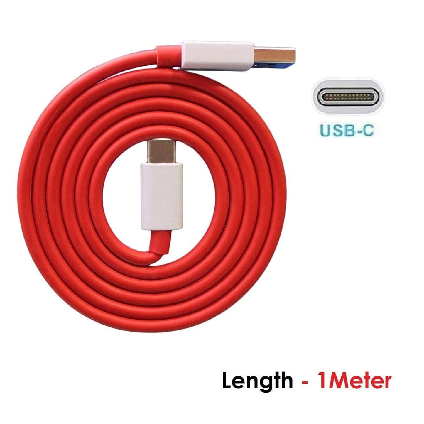 6036 Unique Type C Dash Charging Usb Data Cable Fast Charging Cable Data Transfer Cable For C Type Mobile Use 1 Meter ( Red )