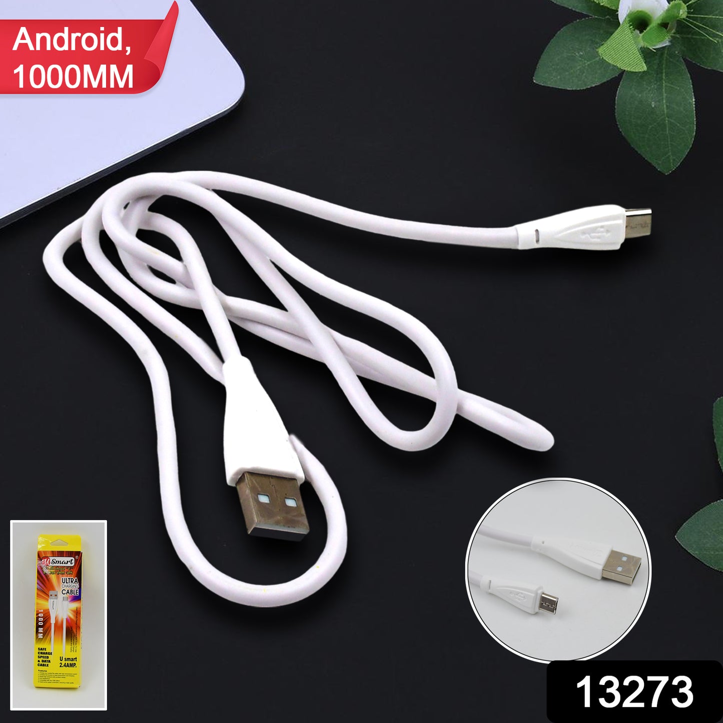 Fast Charging For Android Data Transfer Long Micro Cable (1000 Mm)