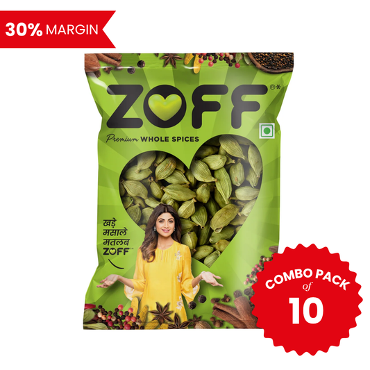 Zoff Green Cardamon Whole 100Gm