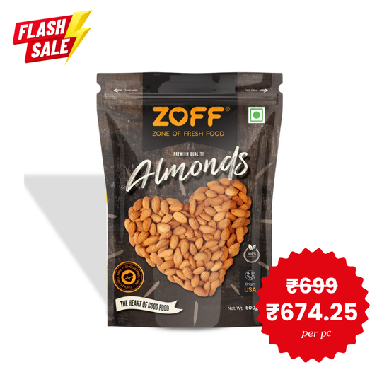 Zoff Almonds 500Gm- Independent
